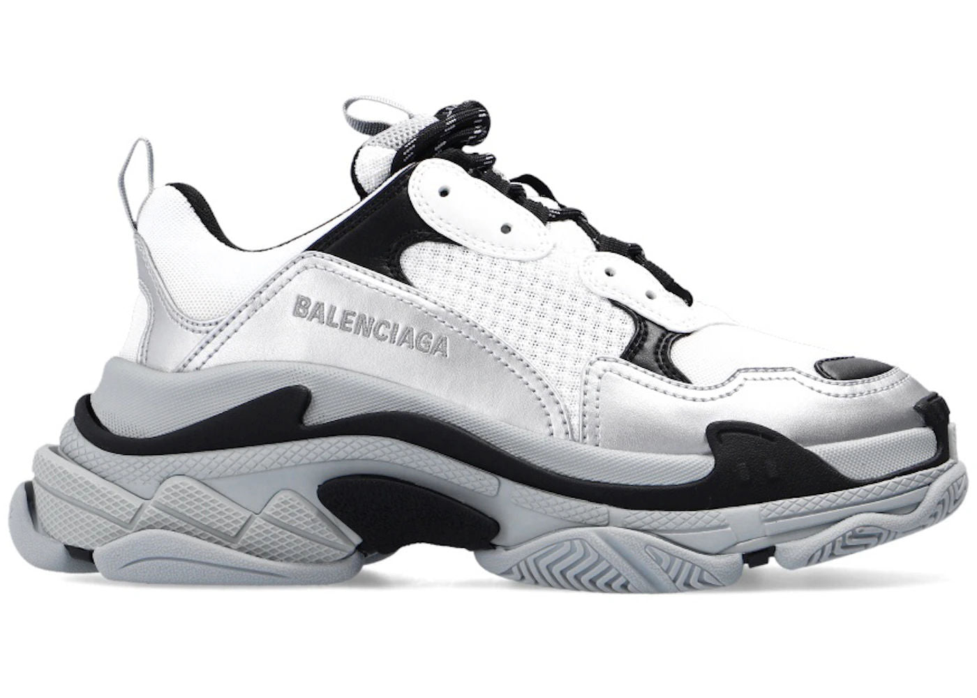 Balenciaga Triple S Silver Dark Grey (Women's) - Preowned