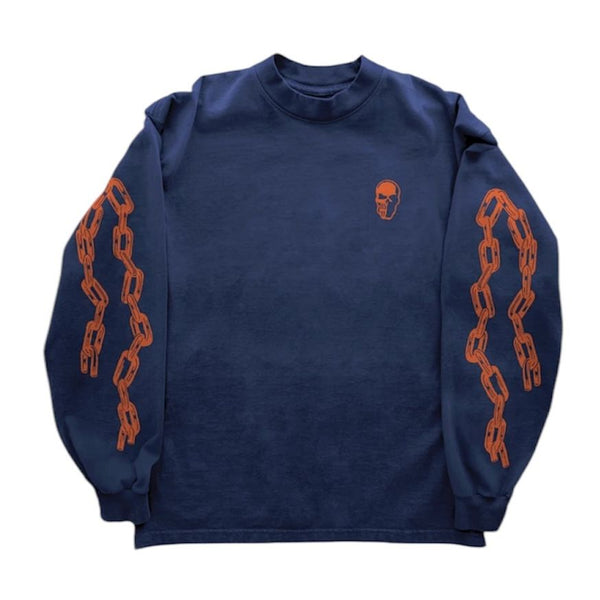 Warren Lotas "Chain Reaper" LS T-Shirt (Navy)