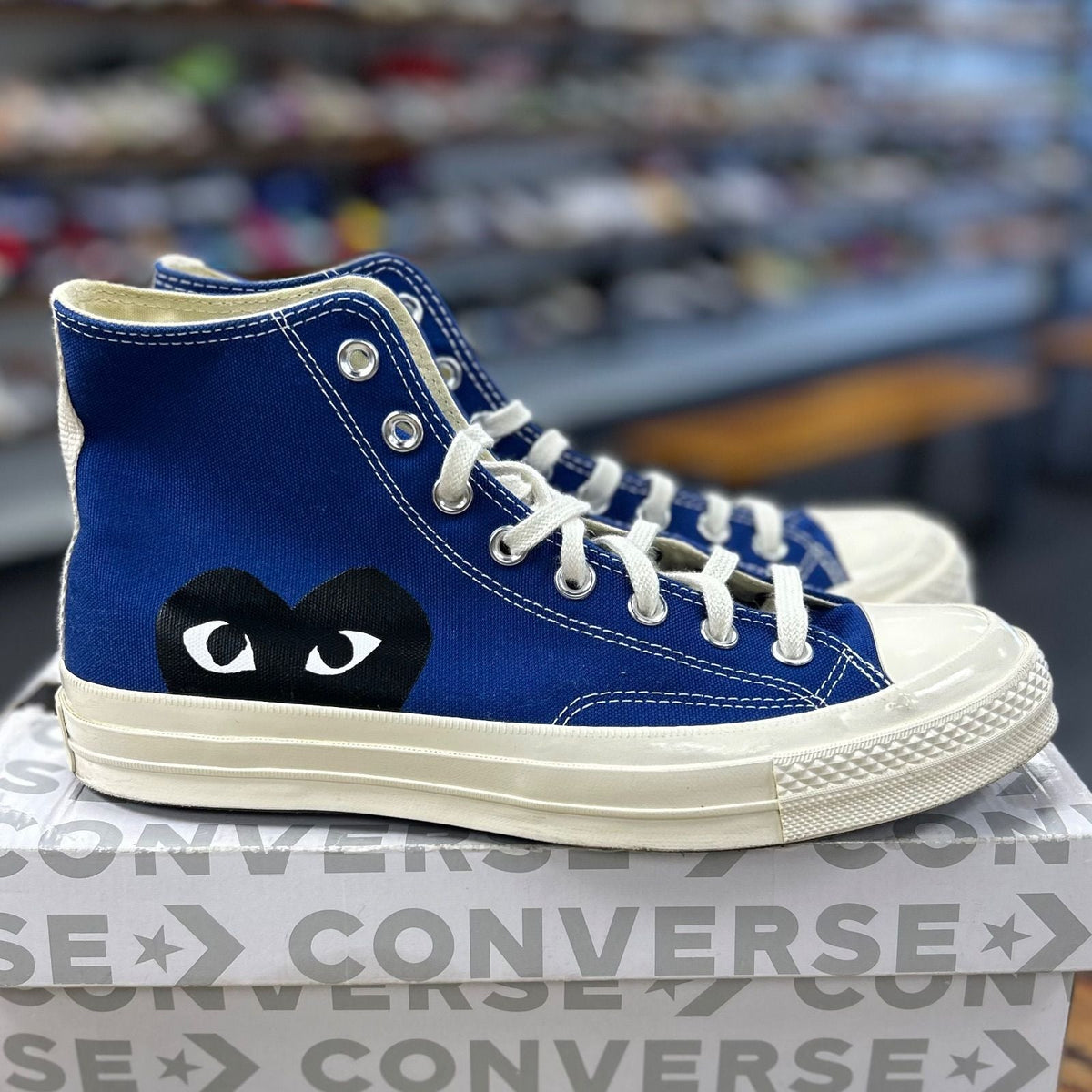 Converse Chuck Taylor All Star 70 Hi Comme des Garcons PLAY Blue Quartz - Preowned