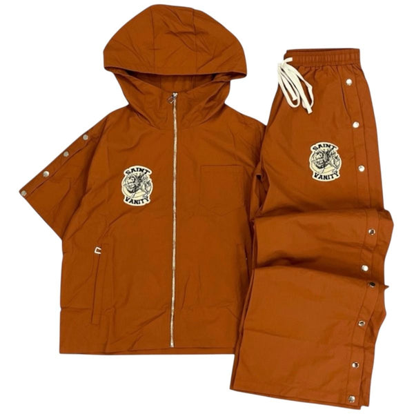 Saint Vanity Nylon Hooded Tracksuit (Orange)