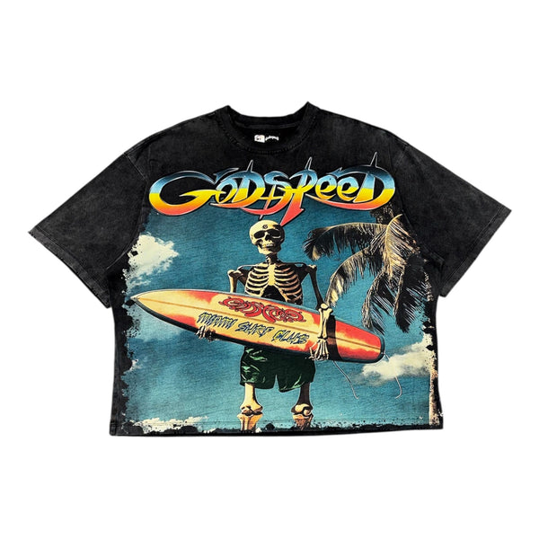 Godspeed Miami Surf Tee (Black Wash) - Preowned