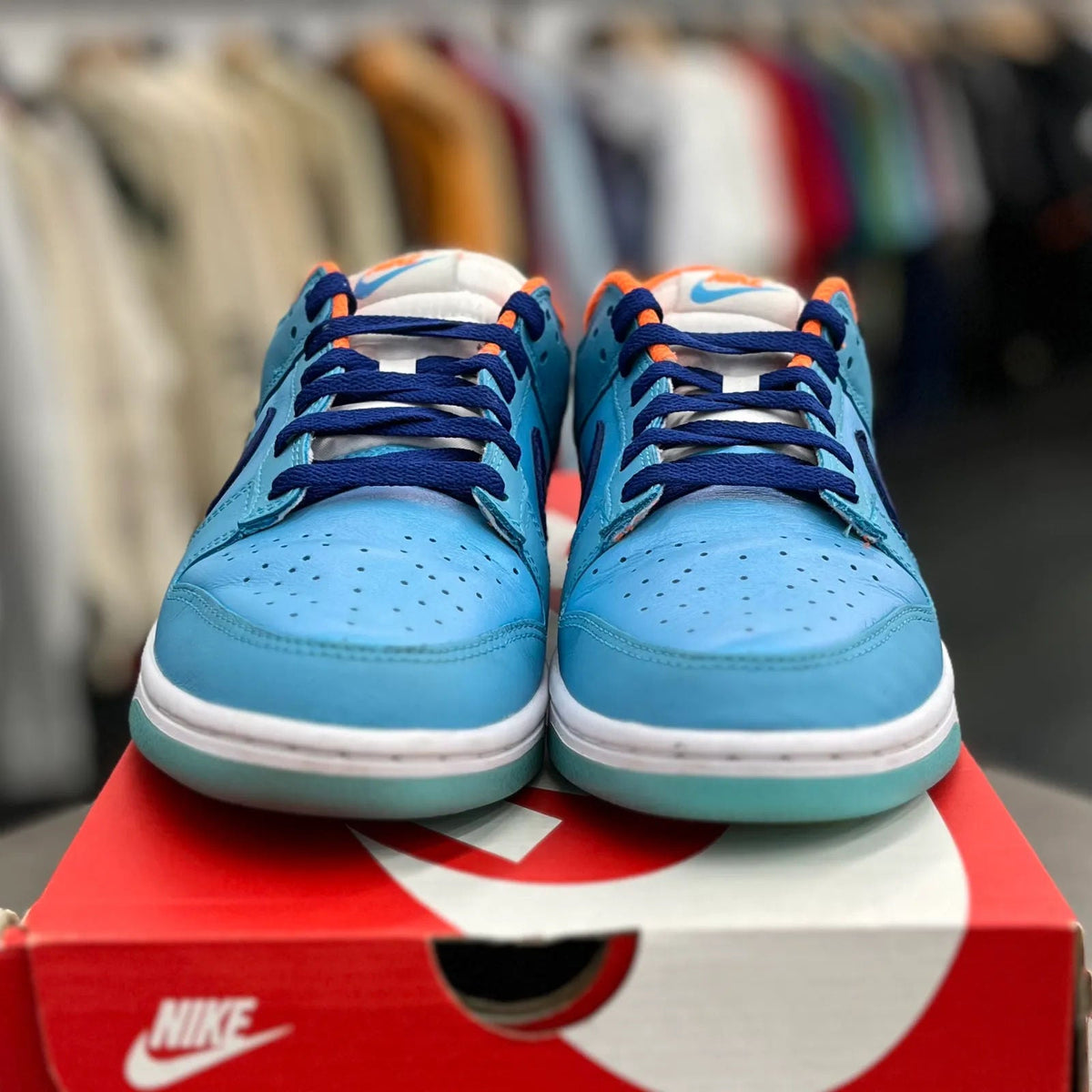 Nike Dunk Low SE Baltic Blue Total Orange - Preowned