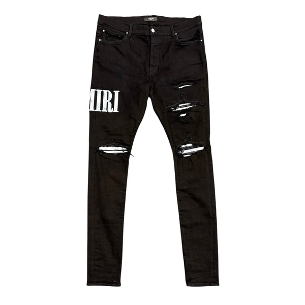 Amiri Core Logo Blue Tie Dye (Black) - Preowned