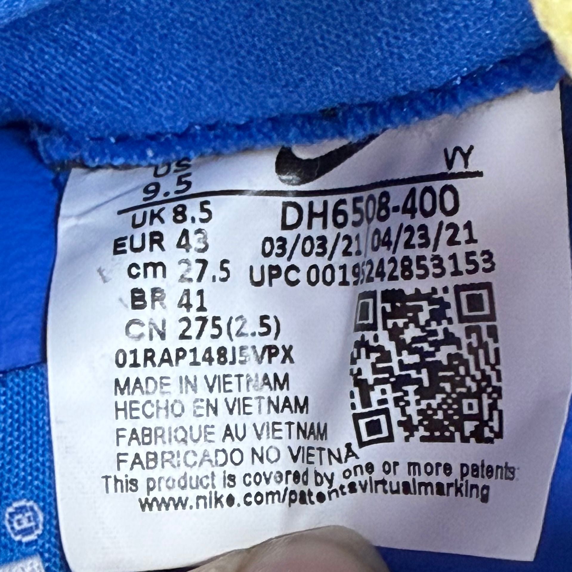 Nike Dunk Low Undefeated 5 On It Dunk vs. AF1 - Preowned