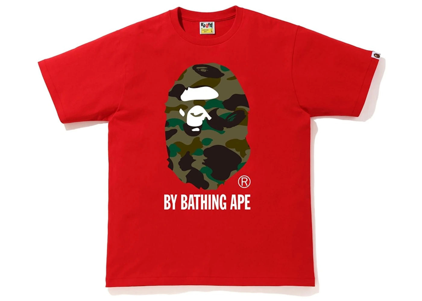 BAPE 1st Camo By Bathing Ape Tee Red/Green - Preowned