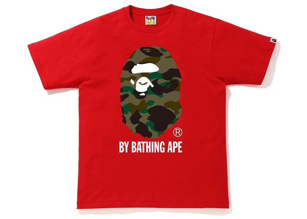 BAPE 1st Camo By Bathing Ape Tee Red/Green - Preowned
