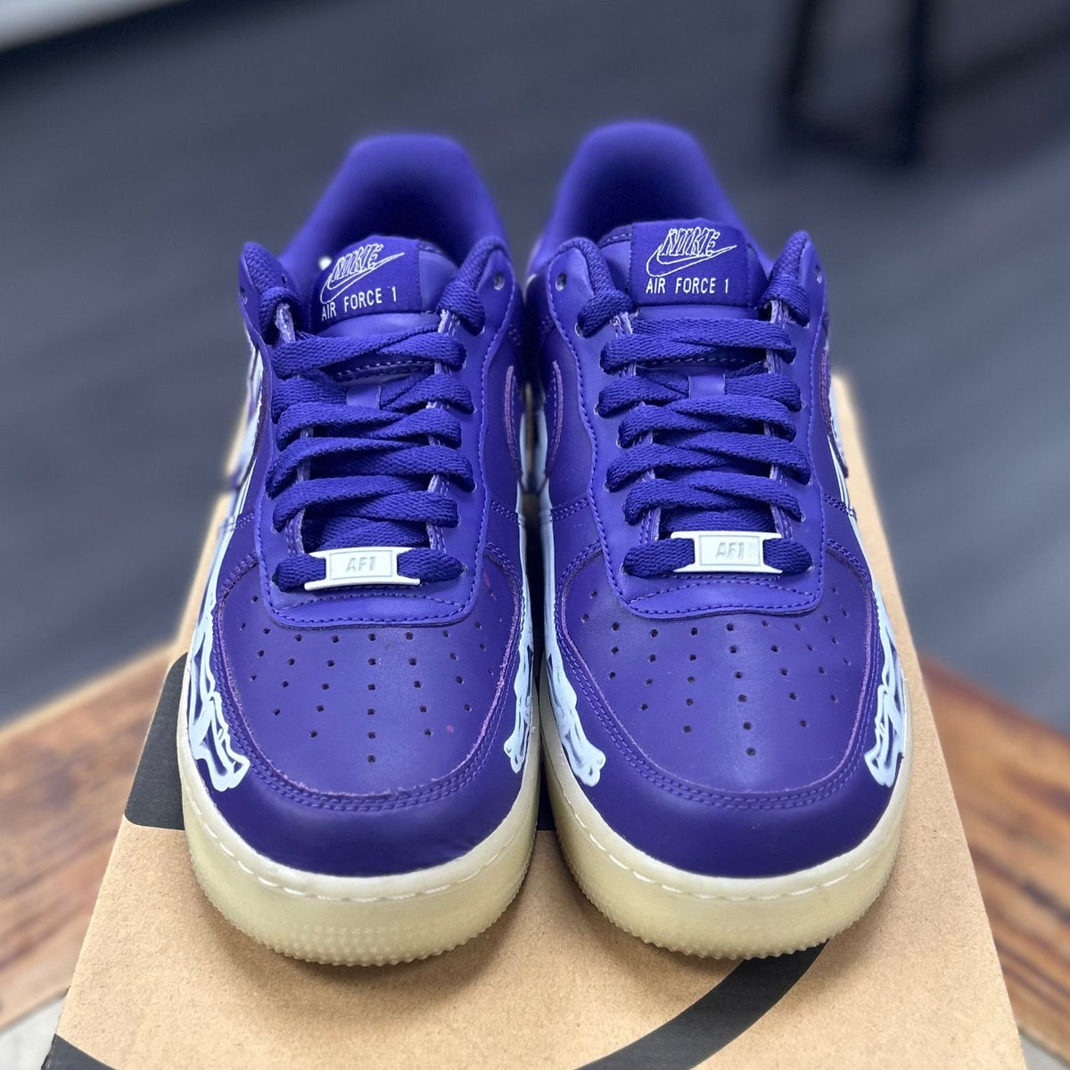 Nike Air Force 1 Low '07 QS Purple Skeleton Halloween (2021) - Preowned
