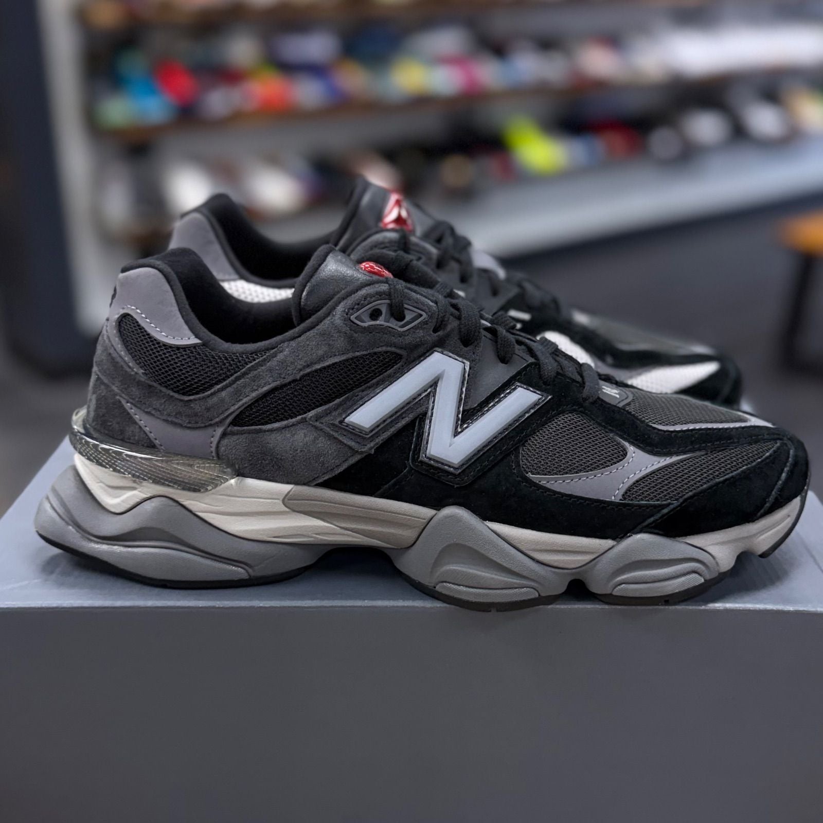 New Balance 9060 Black Castlerock Grey - Preowned