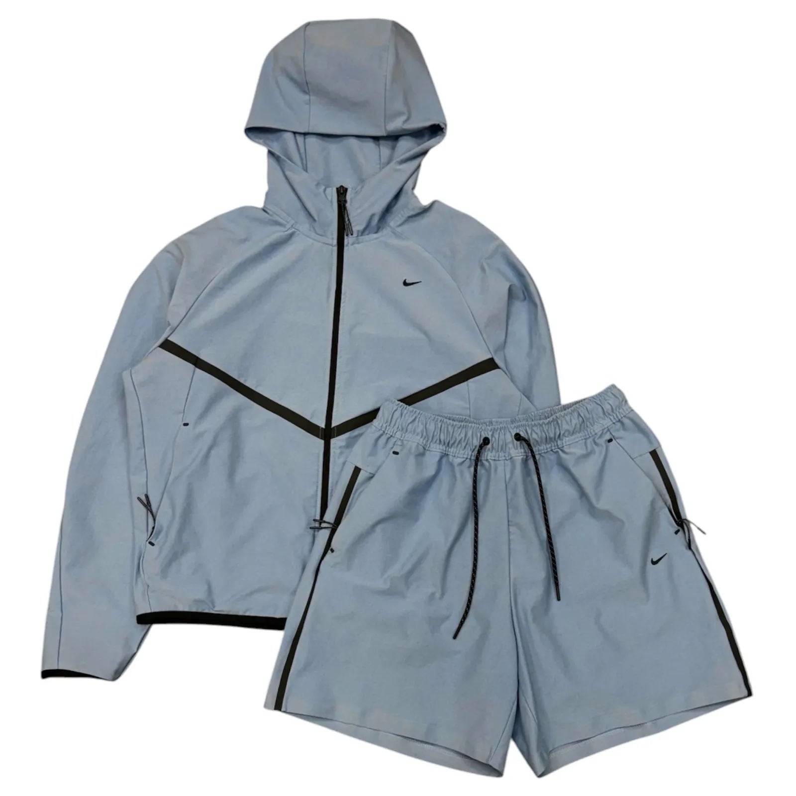 Nike Tech Hoodie & Shorts Set (Work Blue) - Preowned