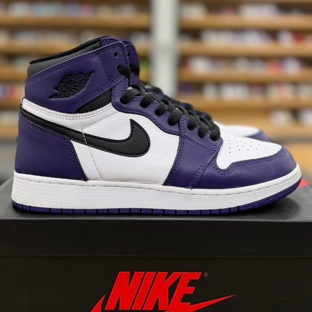 Jordan 1 Retro High Court Purple White (GS) - Preowned