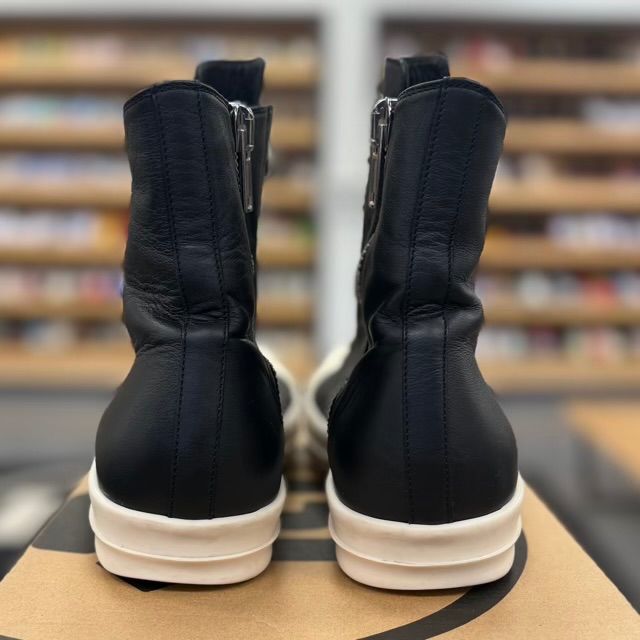 Rick Owens Concordians Leather High Black Milk - Preowned