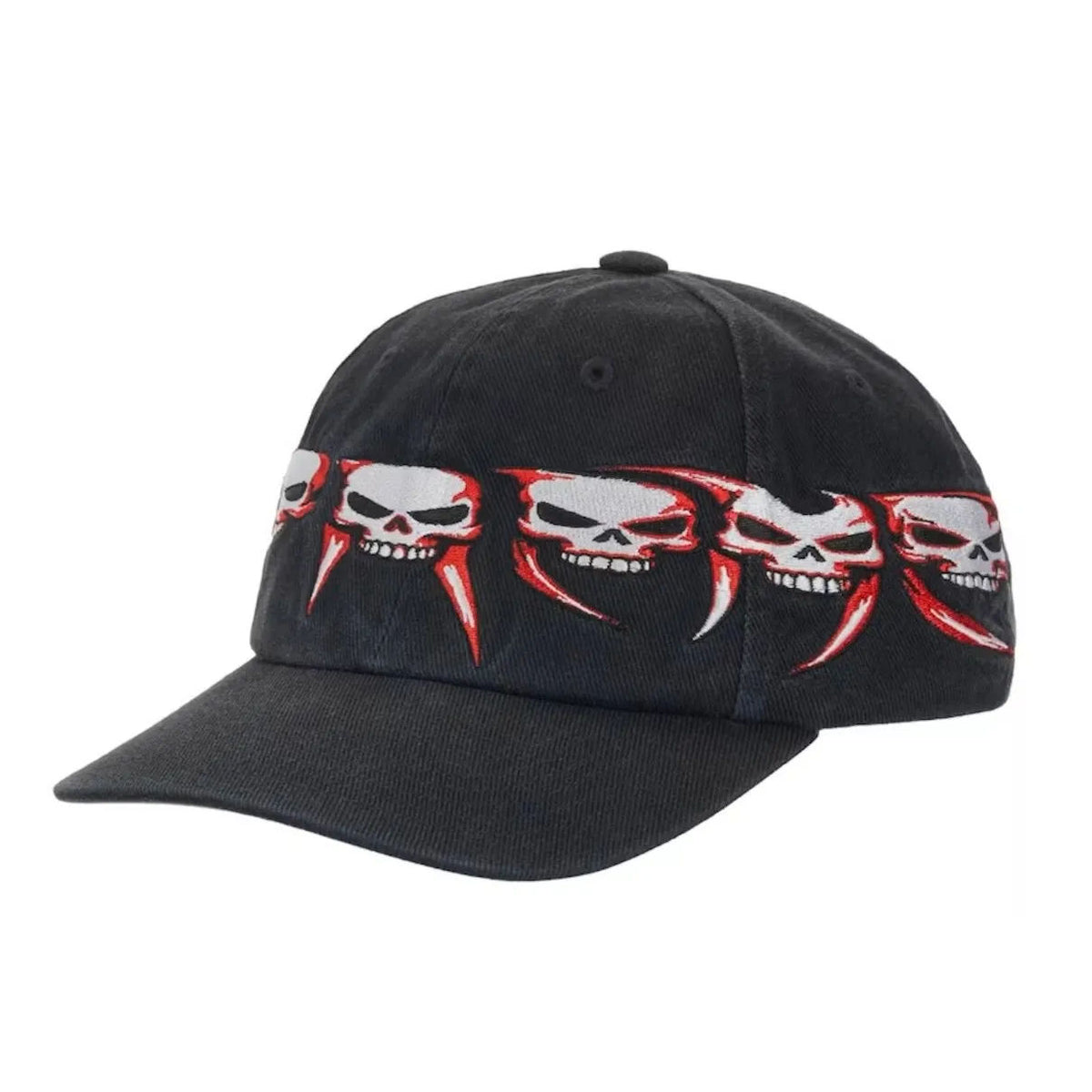 Supreme Skull Spellout 6 Panel Snapback (Navy)