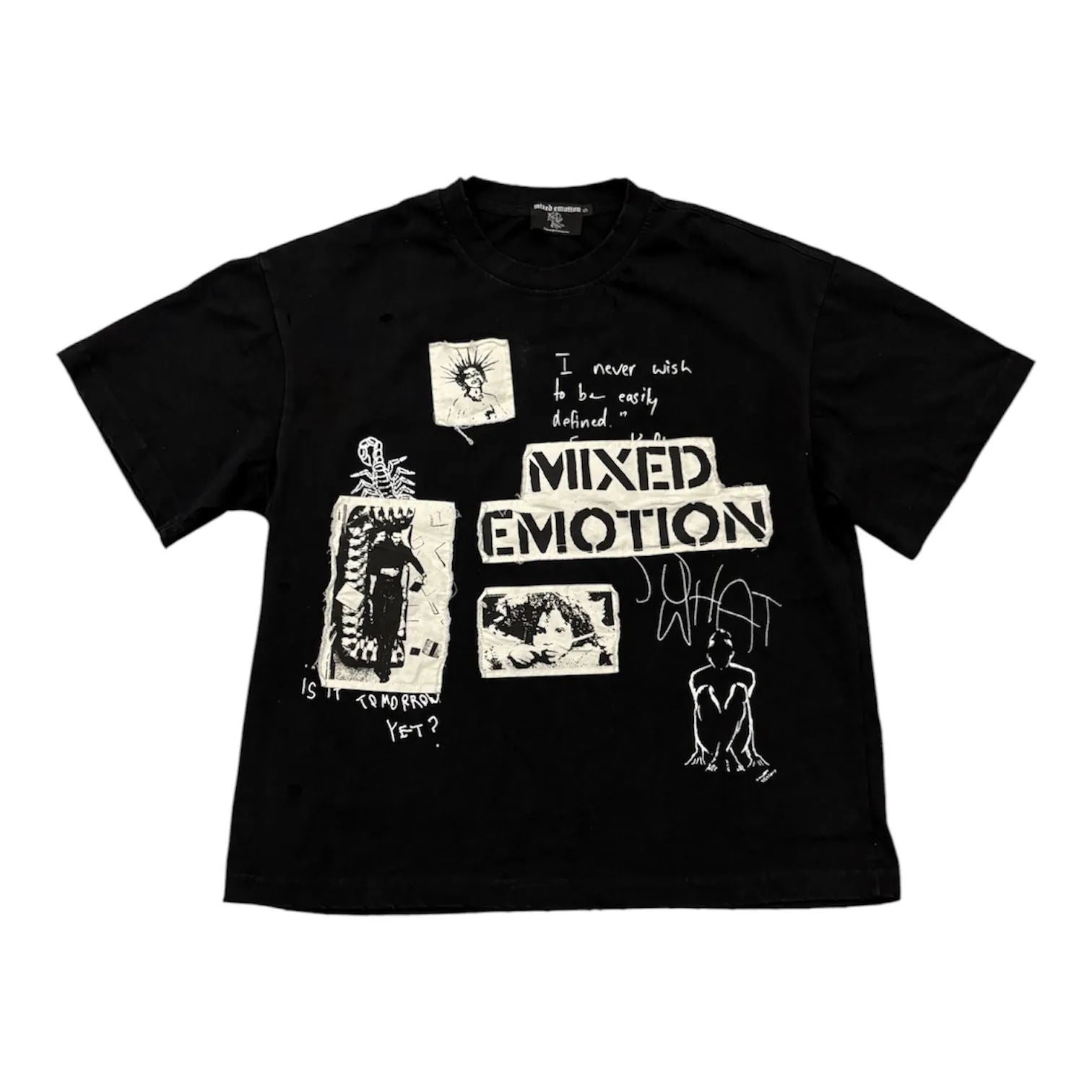 Mixed Emotion Stamped Tee (Black) - Preowned