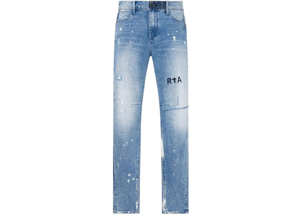 RTA Clayton Jean Distressed White (Paint/Blue)