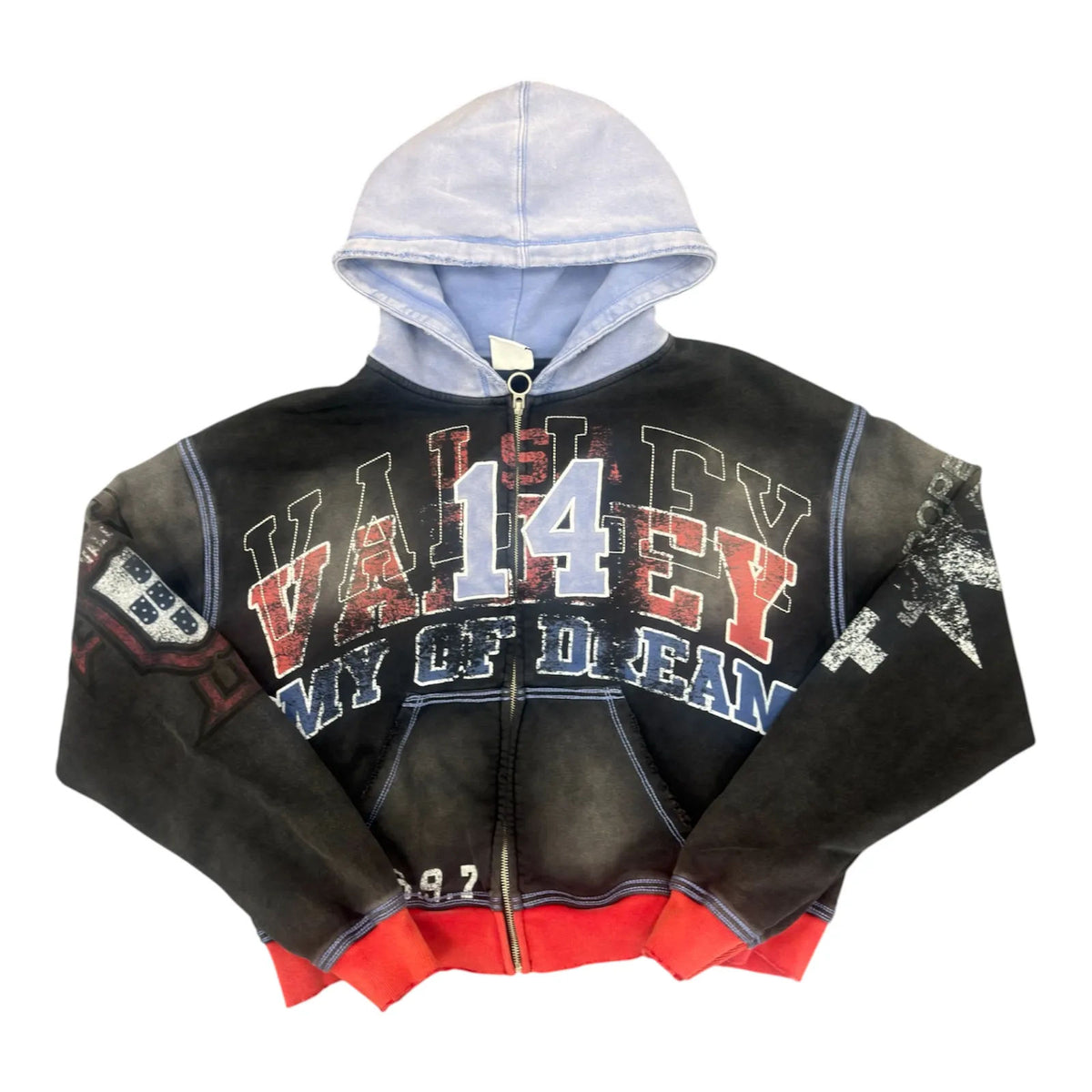 Vale Forever Big 14 Zip Up Hoodie (Black) - Preowned