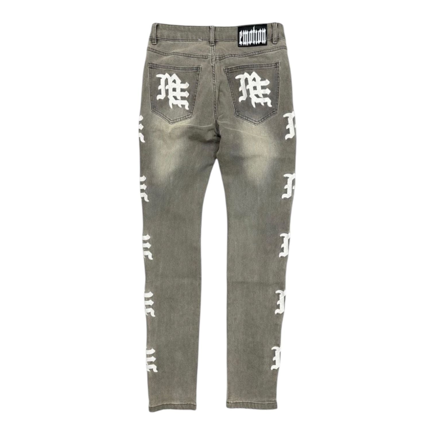 Mixed Emotion Monogram Denim (Ash)