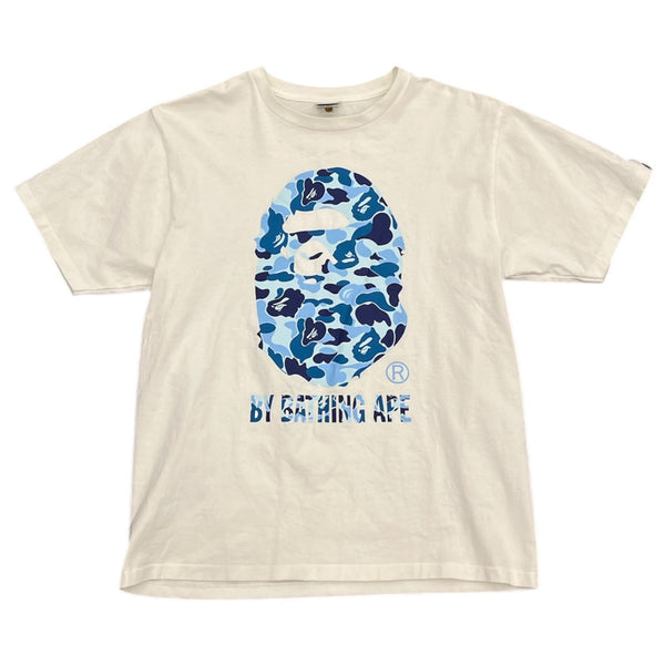 Bape ABC Camo By Bathing Ape Tee (White/Blue) - Preowned