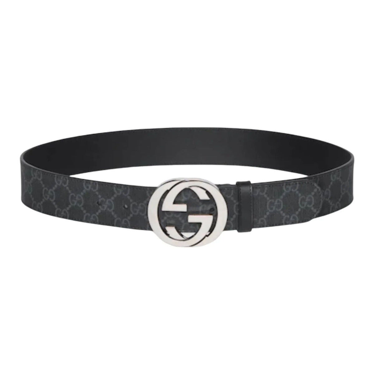 Gucci Interlocking G Buckle Belt (Black) - Preowned