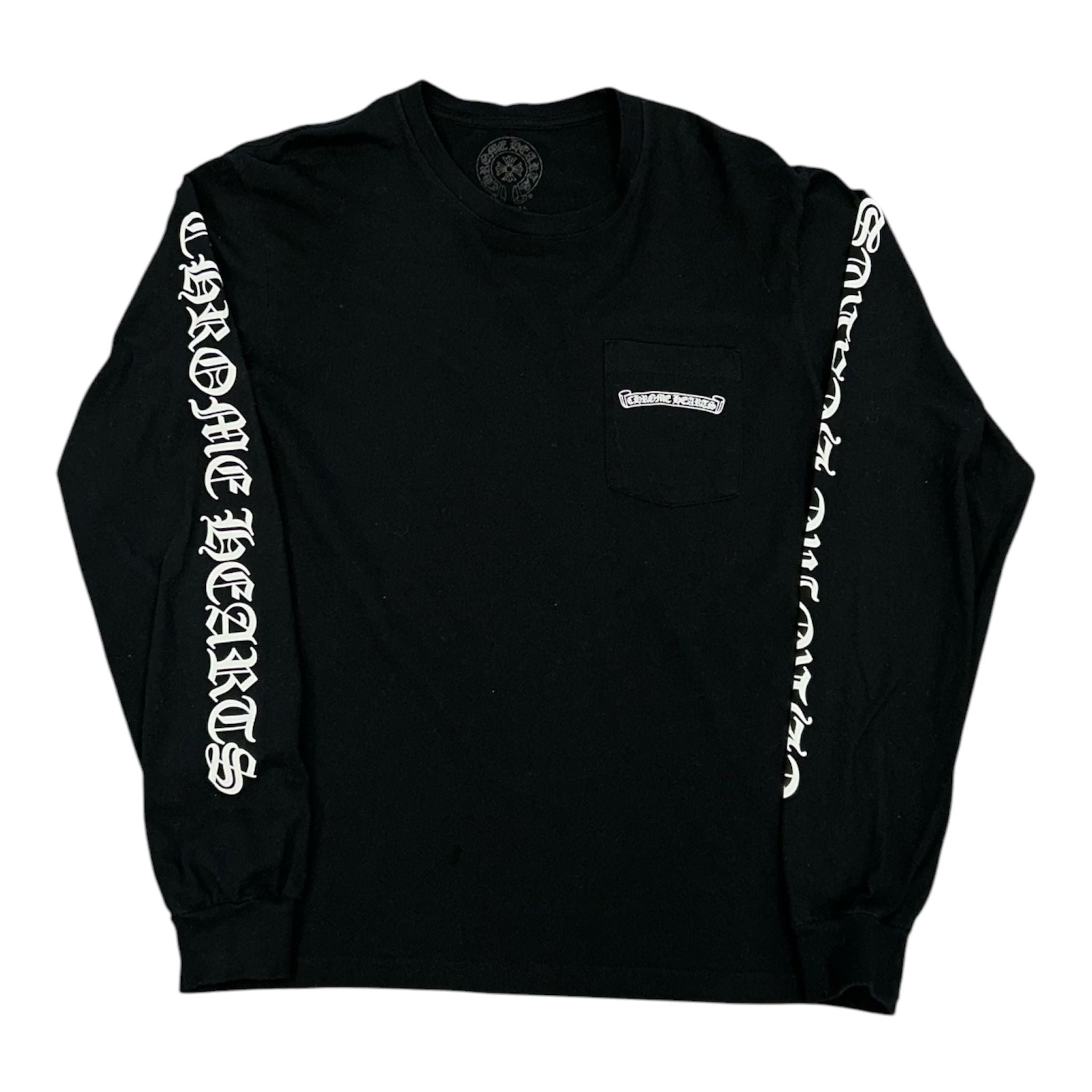 Chrome Hearts Scroll Logo L/S Tee (Black) - Preowned
