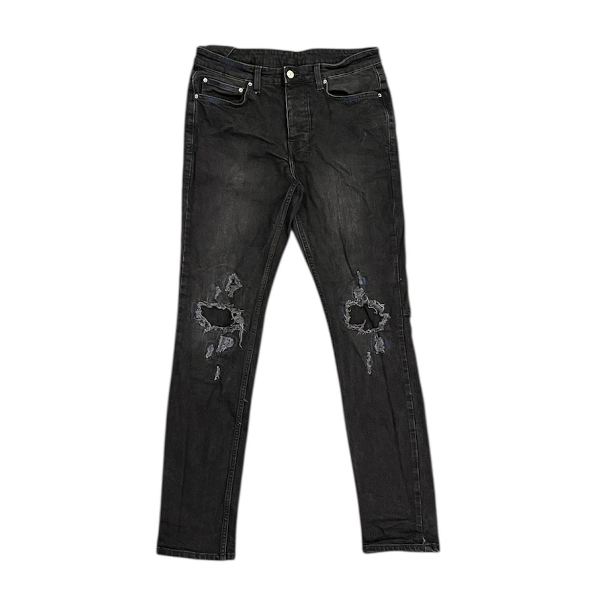 Ksubi Chitch Trashed Denim Blu Bottle - Preowned