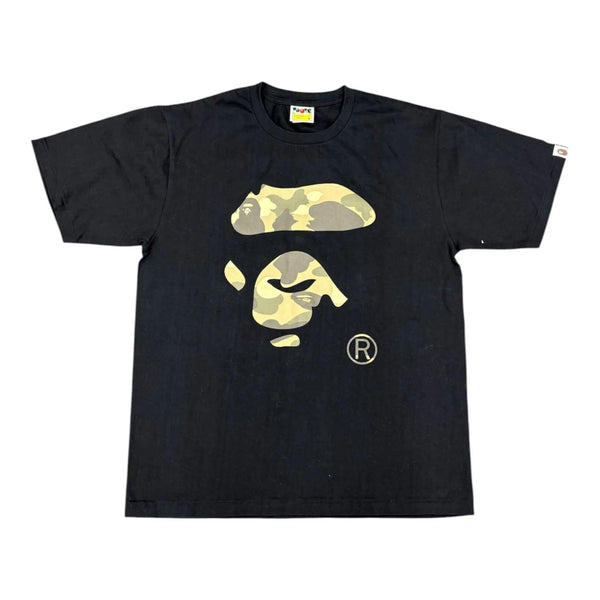 Bape Ape Face Tee (Black/Camo) - Preowned