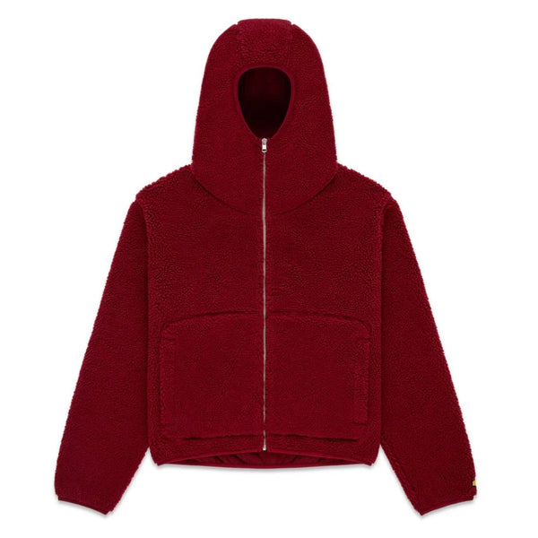 Sp5der Teddy Fleece Zip Up (Red)