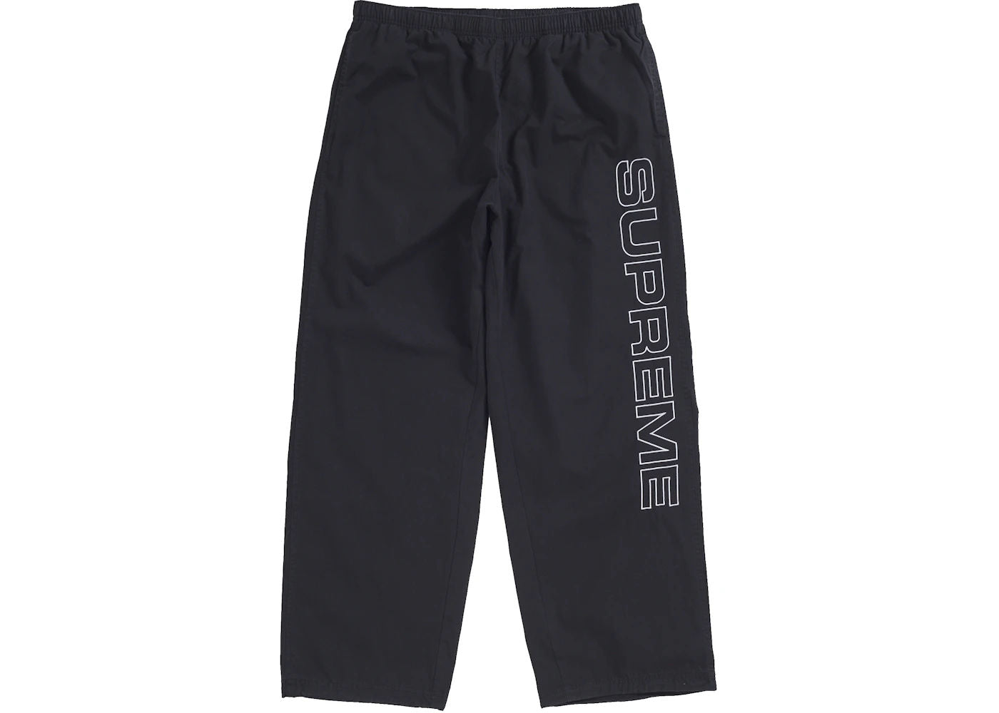 Supreme Spellout Embroidered Ripstop Track Pant (Black)