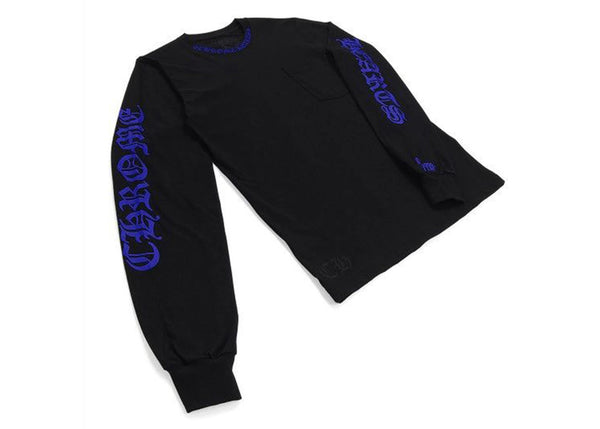 Chrome Hearts 1988 Neck Logo LS Tee (Black/Blue)