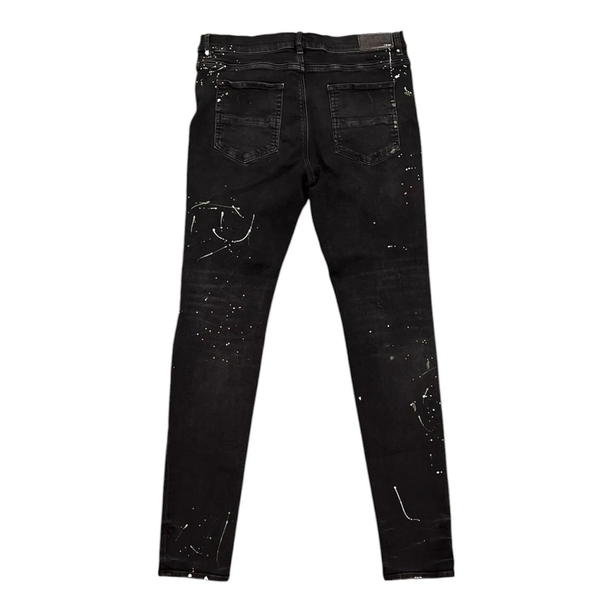 Amiri Aged Black Bird Art Pach Jean  - Preowned