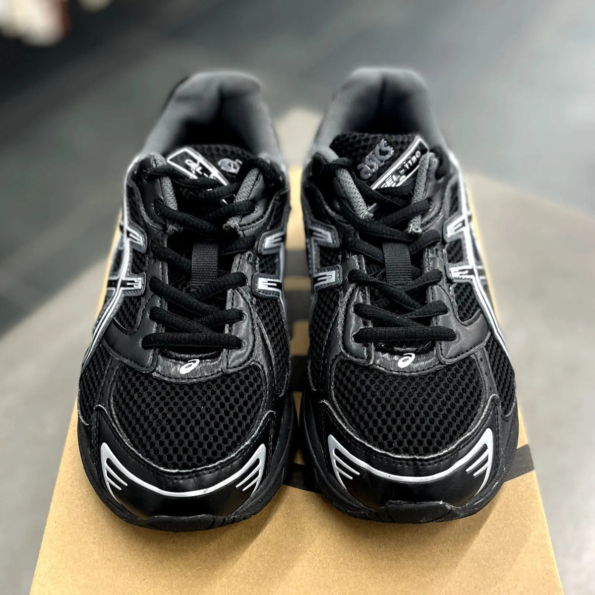 ASICS Gel-1130 Black Pure Silver (GS) - Preowned