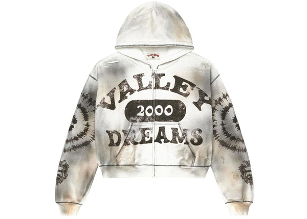 Vale Forever Spiral Zip Up Hoodie Ash Grey