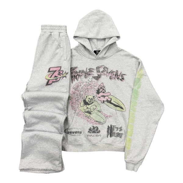 Triple 7s Surf Sweatsuit (Grey)