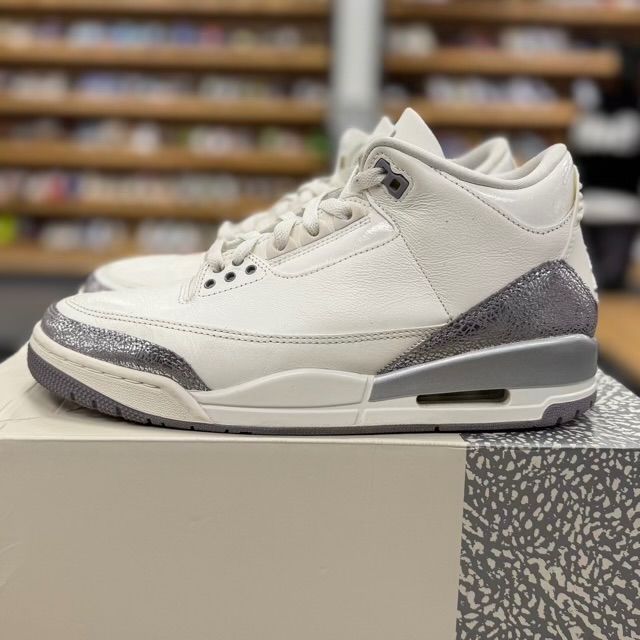 Jordan 3 Retro Sail Cement Grey (Women's) - Preowned