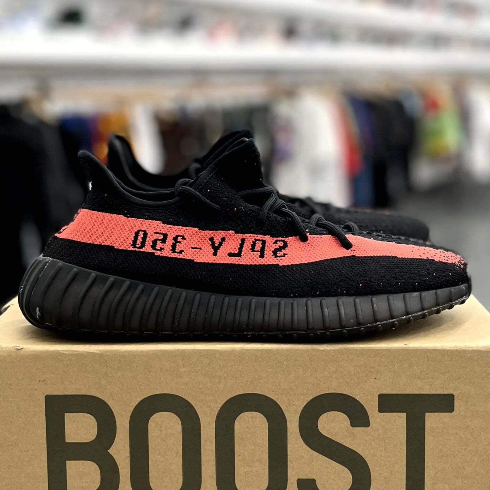 adidas Yeezy Boost 350 V2 Core Black Red - Preowned