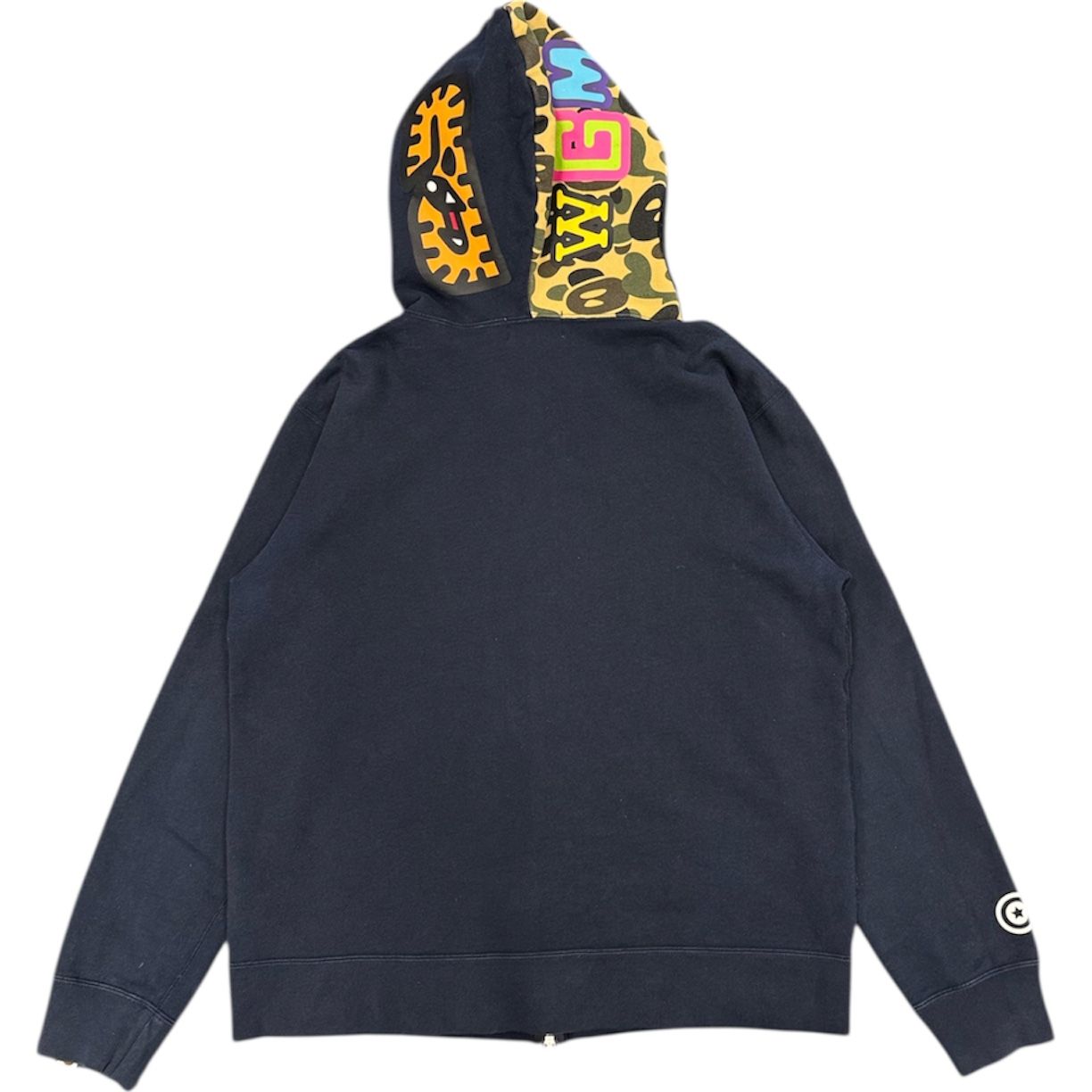 Bape Milo Shark Full Zip Hoodie (Navy) - Preowned