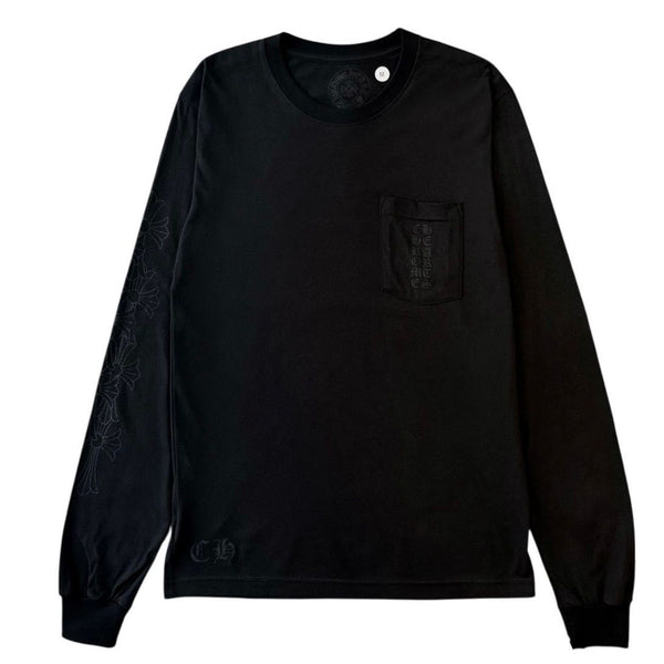 Chrome Hearts Vertial Logo Miami Exclusive LS Tee (Black)