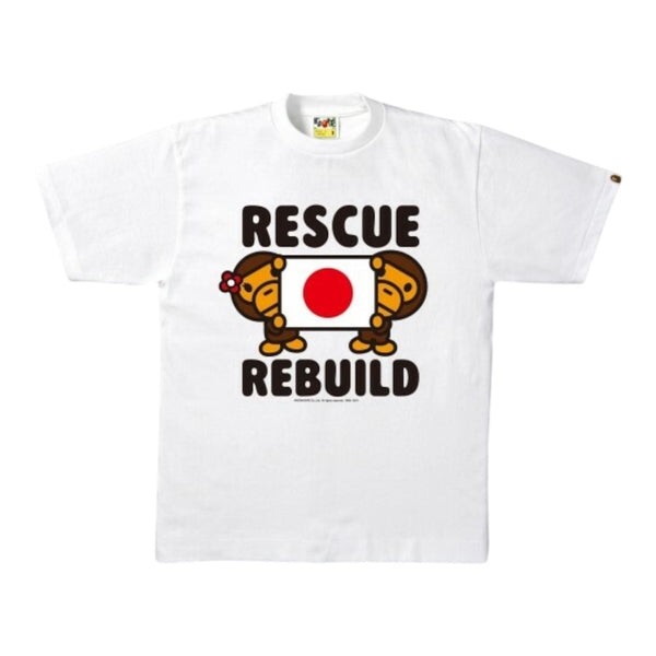 Bape Resuce Rebuild Tee White - Preowned