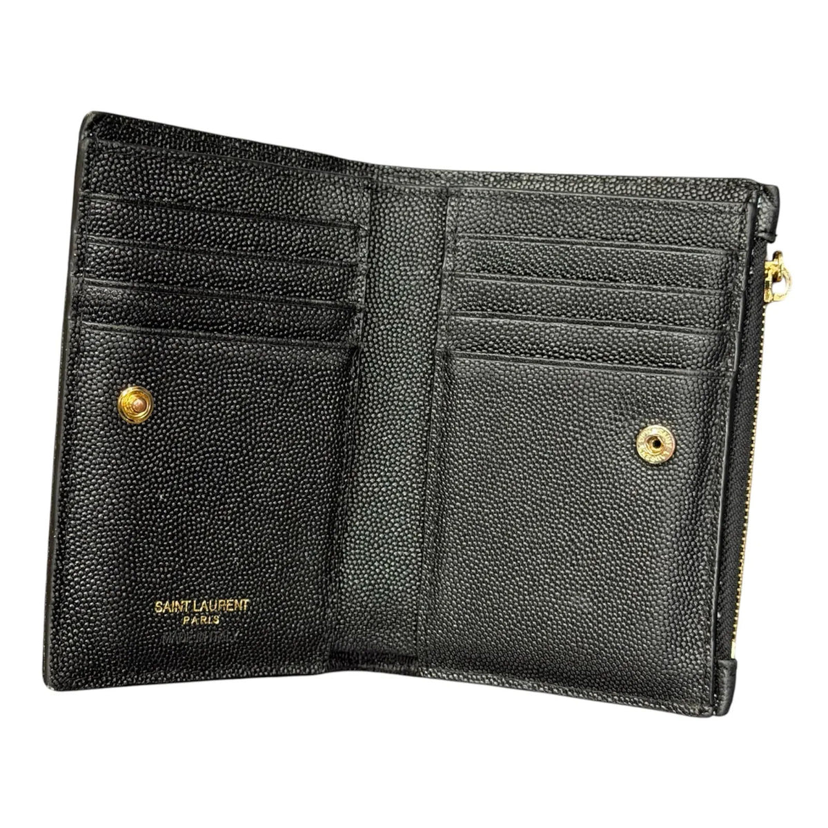 YSL Cassandre Wallet (Black) - Preowned