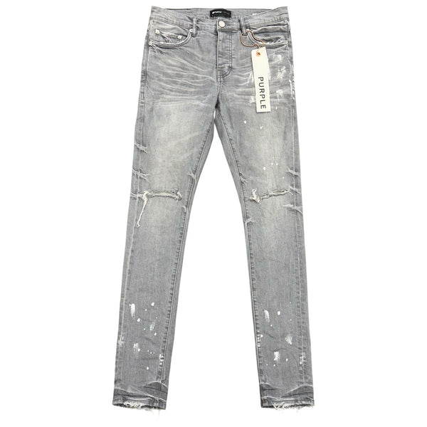 Purple Brand P001 Worn Knee Slit Jean (Grey) - Preowned