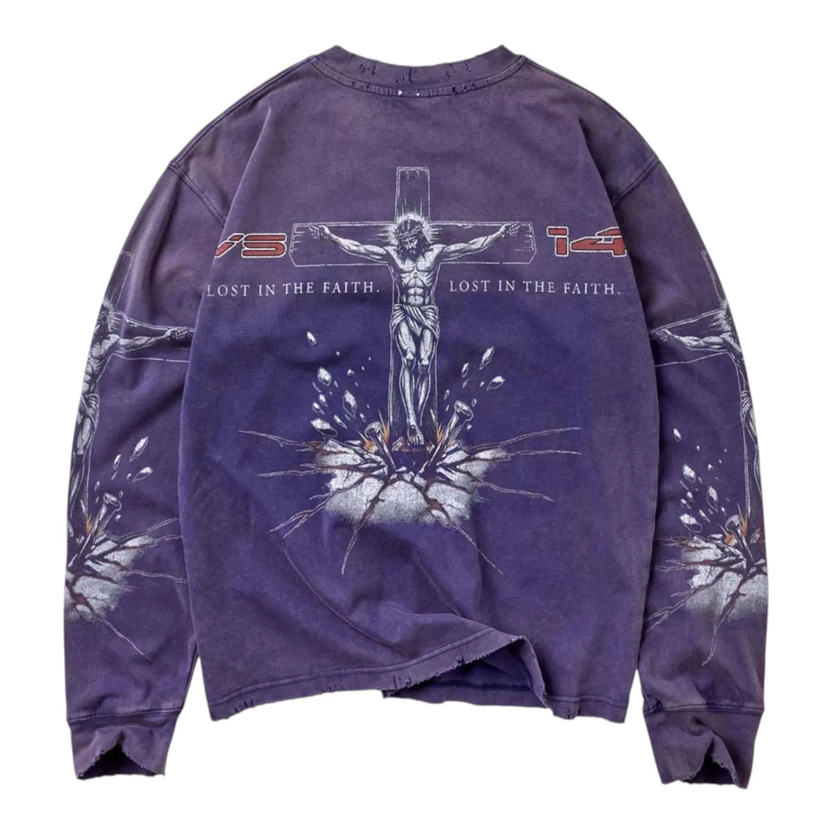 Vale Forever Concrete Cross Long Sleeve Tee (Navy)