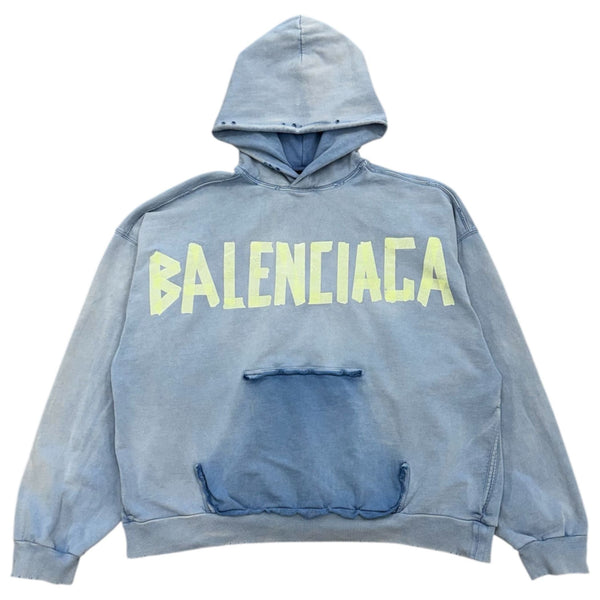 Balenciaga Tape Hoodie (Blue) - Preowned