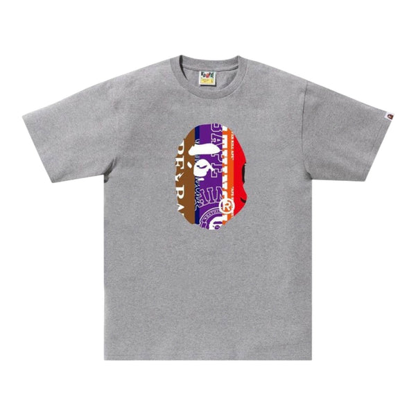 BAPE Fans Scarf Ape Head Tee Grey
