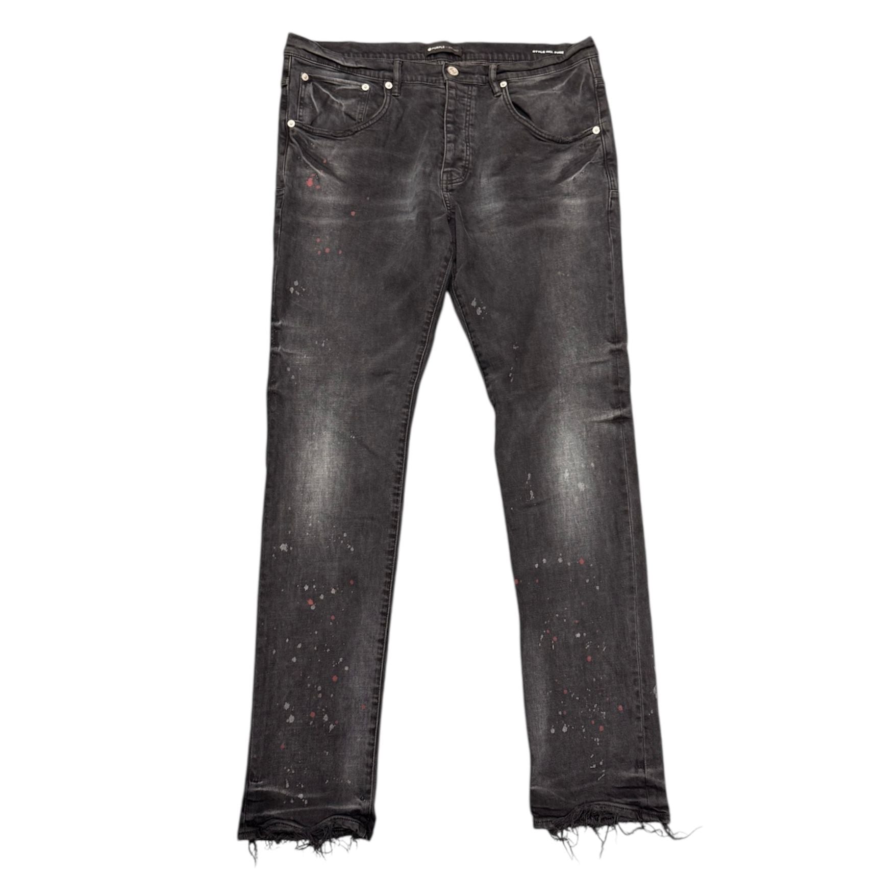 Purple Brand Paint Splatter Jean (Black Wash) - Preowned