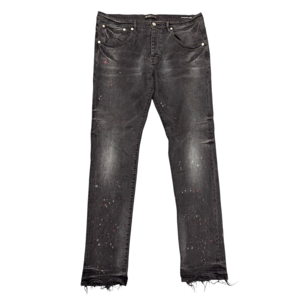 Purple Brand Paint Splatter Jean (Black Wash) - Preowned