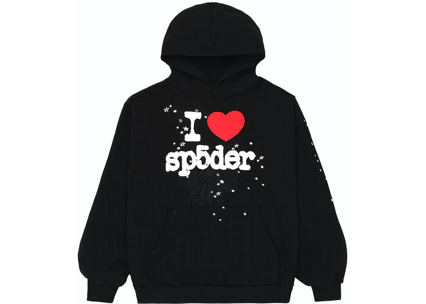 Sp5der I Heart SP5 Souvenir Hoodie Black - Preowned