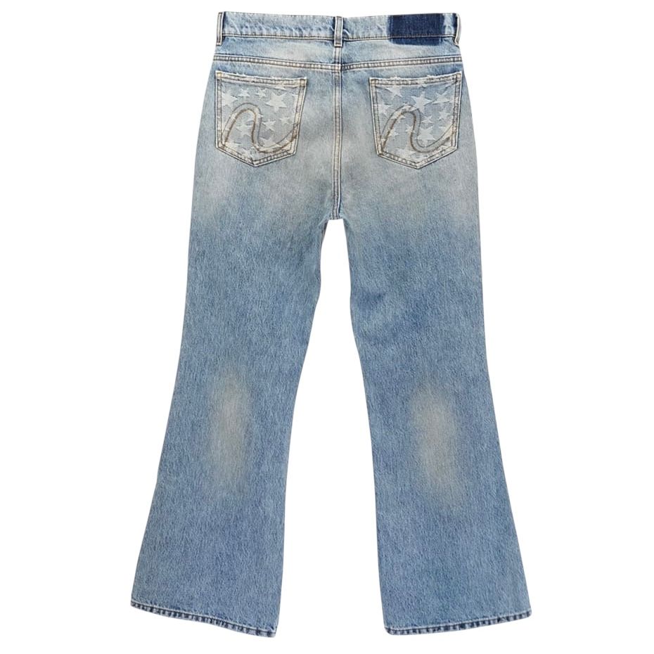 ERL Patchwork Stars Flared Jeans