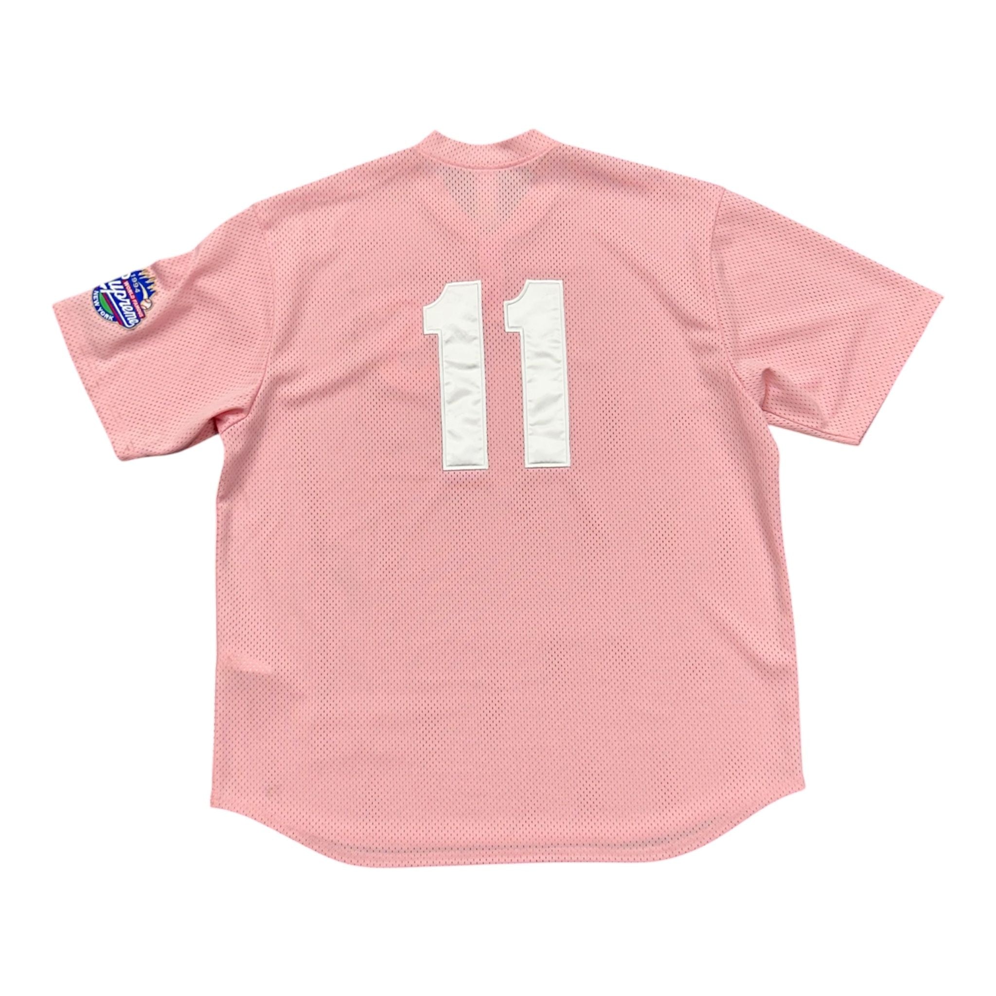 Supreme S Logo Baseball Henley Jersey (Pink) - Preowned