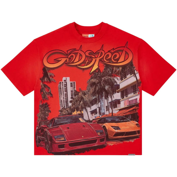 Godspeed South Beach Drive Miami Superrun Tee (Red)