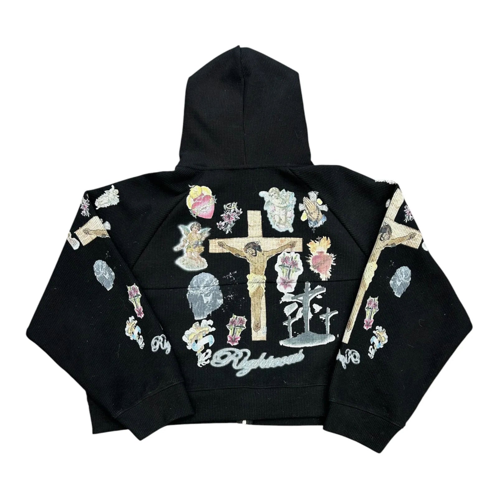 We Are Righteous Ultimate Sacrafice Thermal Zip Up Hoodie (Black) - Preowned