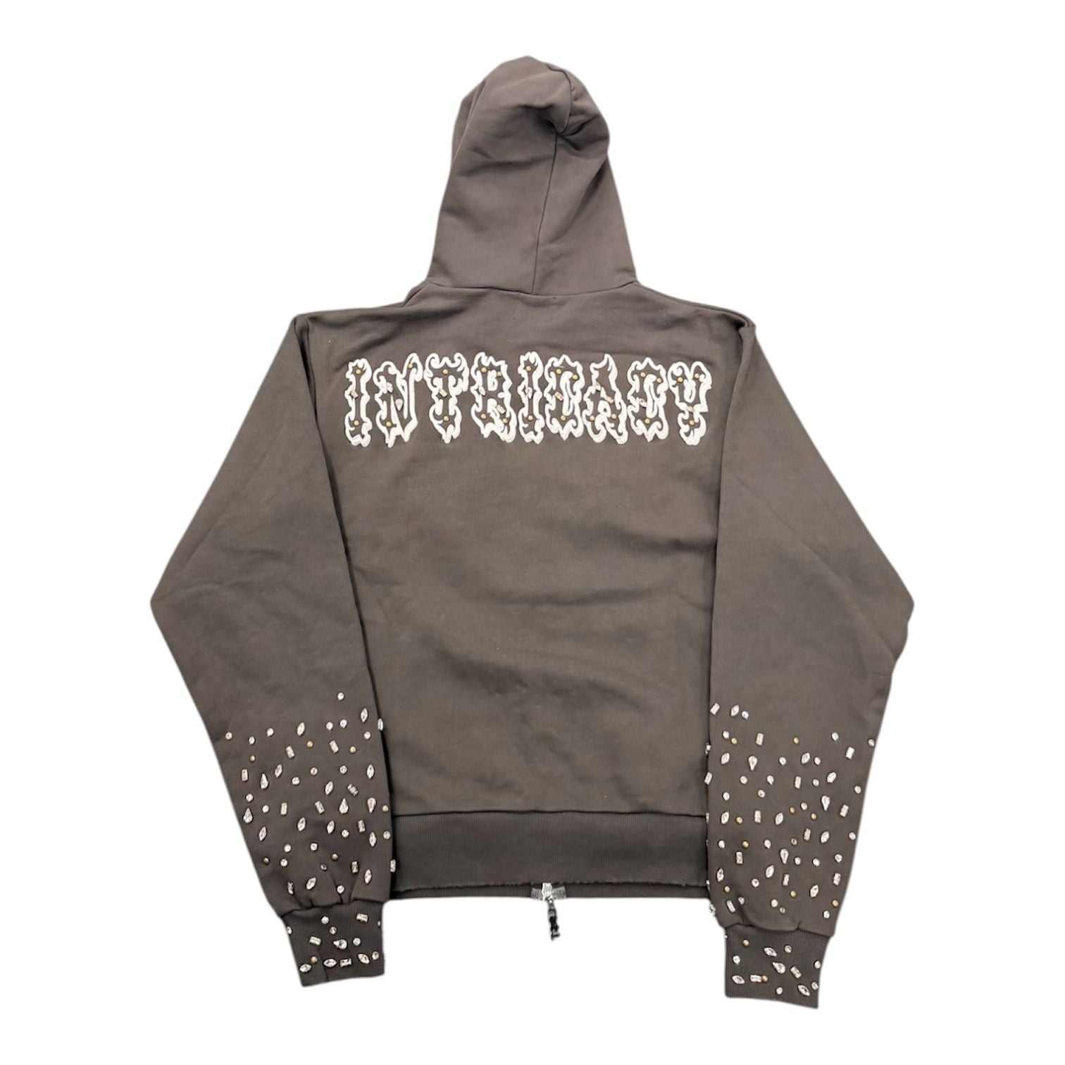 Lost Intricacy Patch Zip Up Hoodie (Dark Grey)